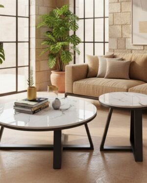 duo tables basses marbly effet marbre