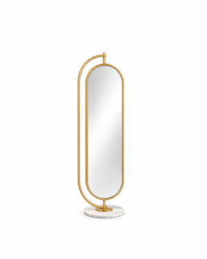 elegant gold arch standing mirror