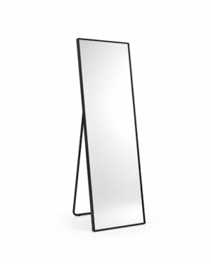 minimalist black framed standing mirror