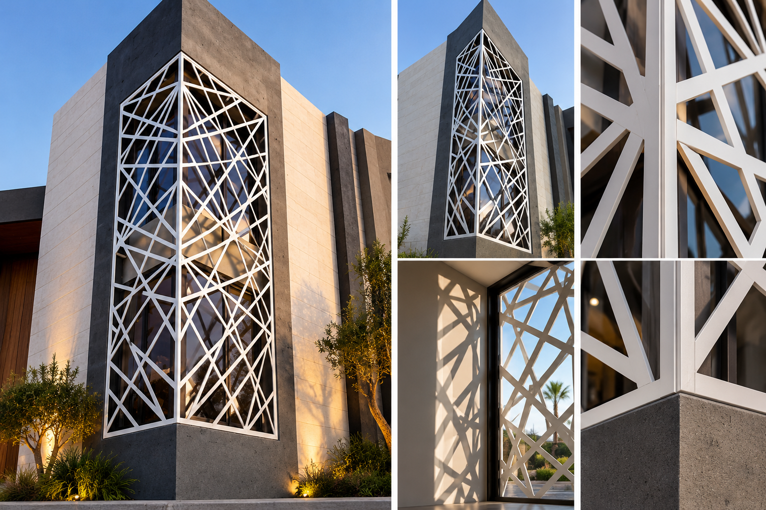 modern geometric lattice facade showcase modern geometric lattice facade showcase